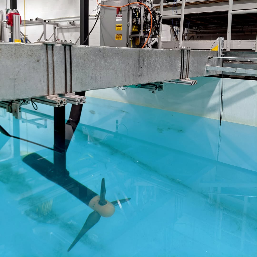 Underwater axial-flow turbine test bed